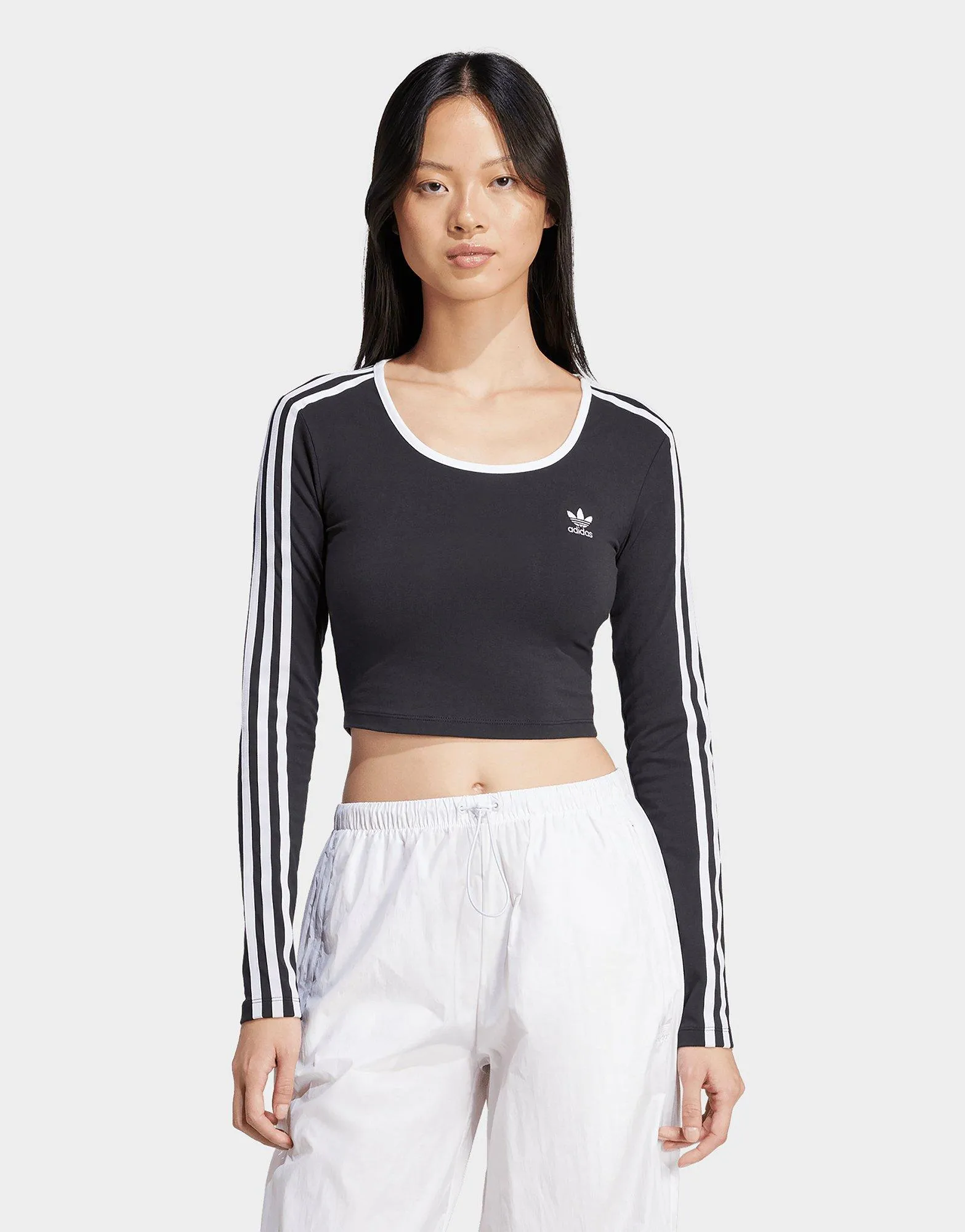 ADIDAS ORIGINALS ADICOLOR 3STRIPES CROP LONGSLEEVE