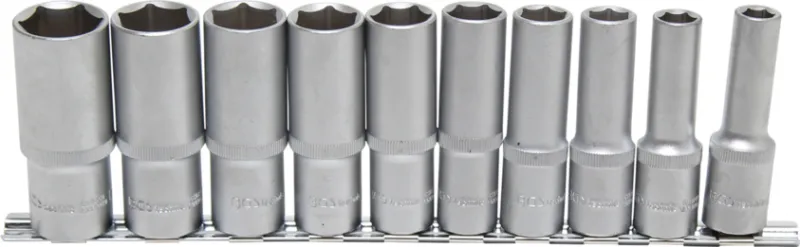 BGS TECHNIC DOPSLEUTELSET ZESKANT, DIEP 12,5 MM (1/2) INCHES 10DELIG