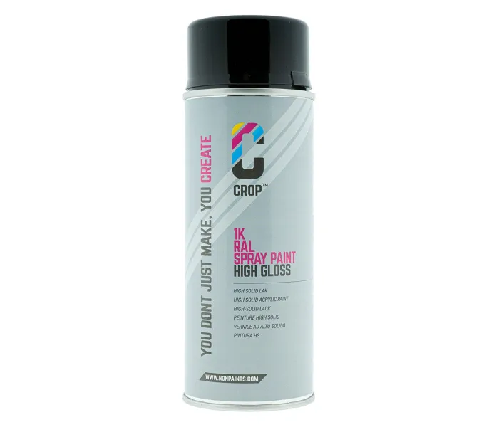 CROP GM / Chevrolet  High Gloss Black autolak spuitbus 400ml