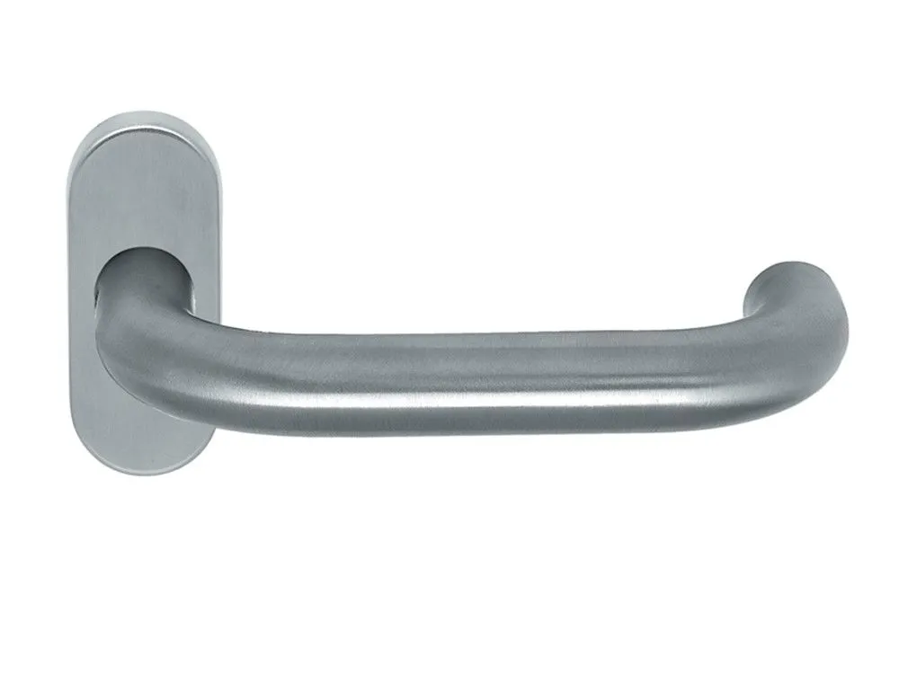 DEURKRUK ARTITEC CHASE KL.4 OVALE ROZET 72X33X12MM MET VEER, 8MM, RVS MAT