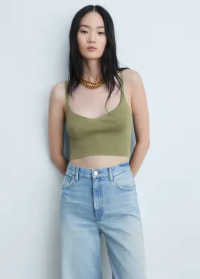 Gebreide crop top