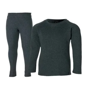 Heatkeeper Thermoset Kinderen Comfort - Thermoshirt + Thermo Legging - Antraciet Melange    