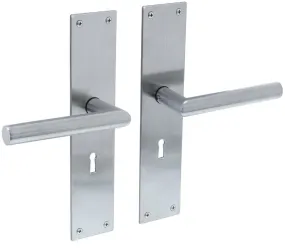 Intersteel deurkruk Jura met renovatieschild SL56 RVS