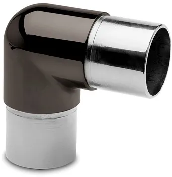 KNIEFITTING          90° GFITTINGS CE VOOR BUIS ø38,1MM*ANTRACIET DESIGN