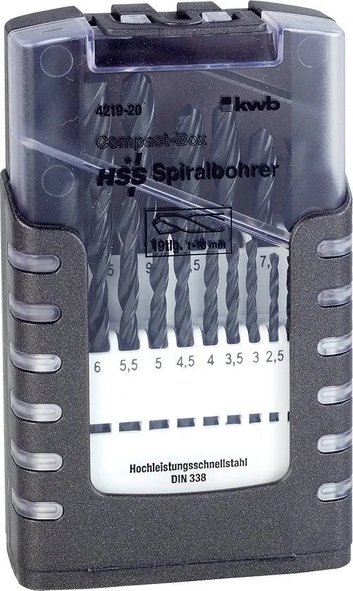 KWB HSS BORENSET 1  10 MM 19DELIG