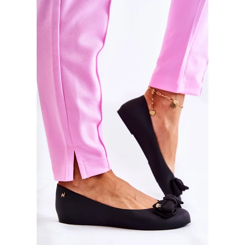 PH1 Rubber Ballerina's Strik Zwart Fergie