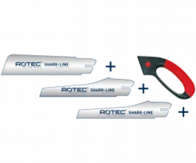 Rotec Sharkline handzaag set, 4-delig