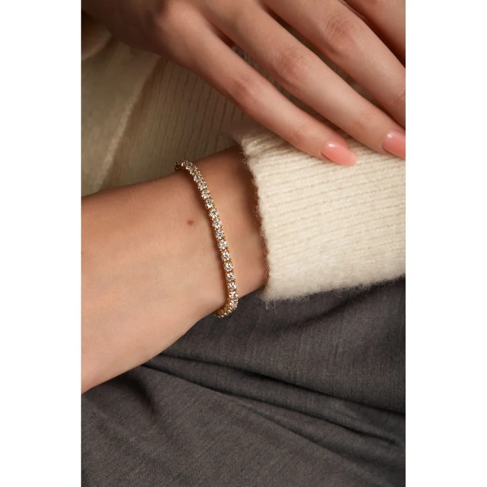 Swarovski Matrix Goudkleurige Tennis Armband