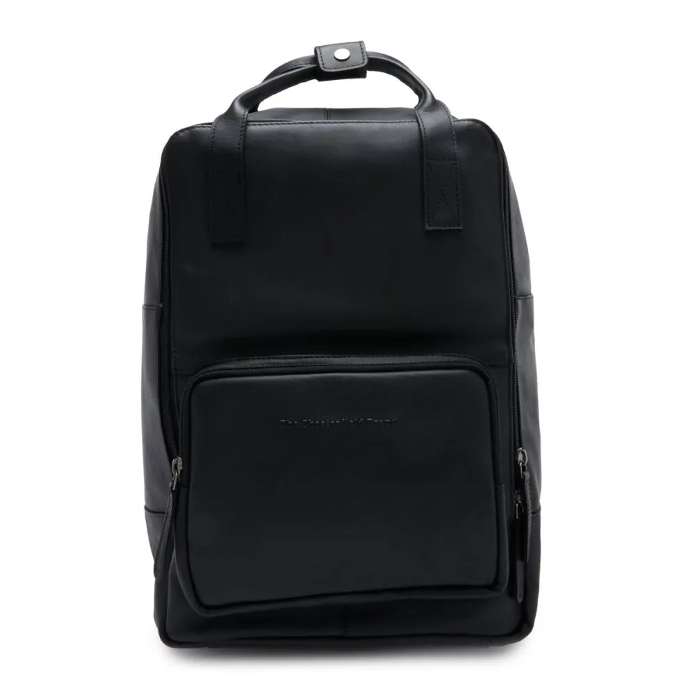 The Chesterfield Brand Belford Black Leather Backpack